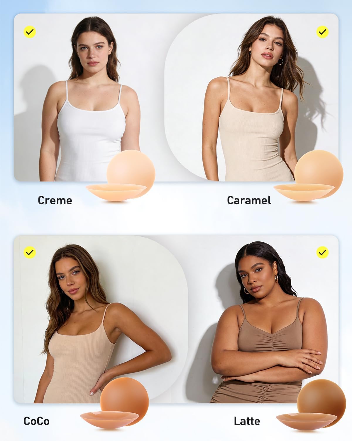 Niidor Pasties Nipple Covers for Women - Reusable Sticky Silicone Circle Breast Petals for All-Day Wear No Show Seamless Fit - Image 8