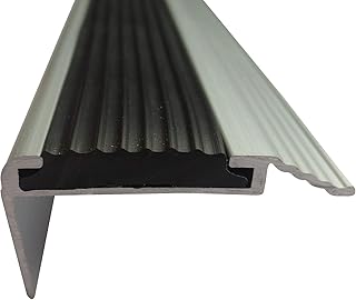 Treppenprofile aus Aluminium mit Antirutscheinlage aus Gummi 50-190 cm Länge