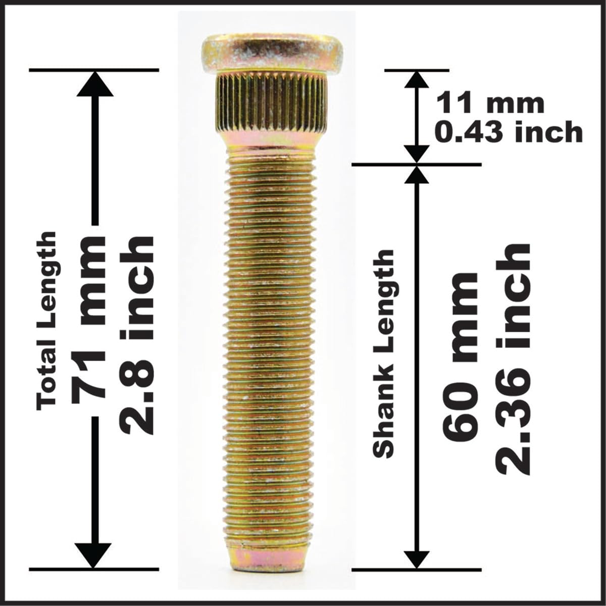 A-Premium 20Pcs Wheel Studs Compatible With Chevrolet Equinox Malibu Impala Camaro Caprice Blazer S10 Ss Gmc Terrain Jimmy Sonoma Cadillac Ats Cts Xts Bui
