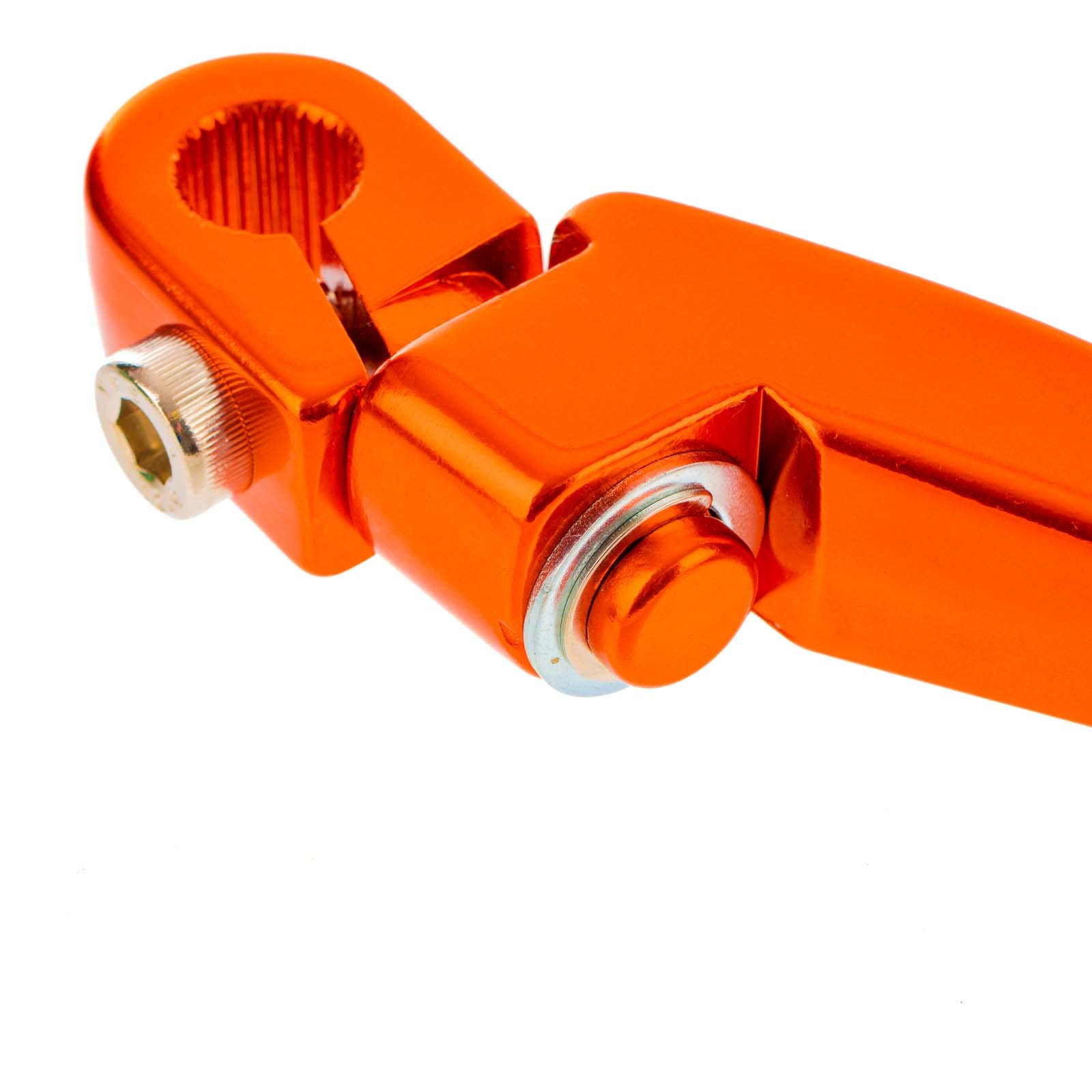 Enduro Sport/Tuning SET Kickstarterhebel + Fußschalthebel klappbar (mit Haltekugel+Feder, Federspannung einstellbar), Farbe orange