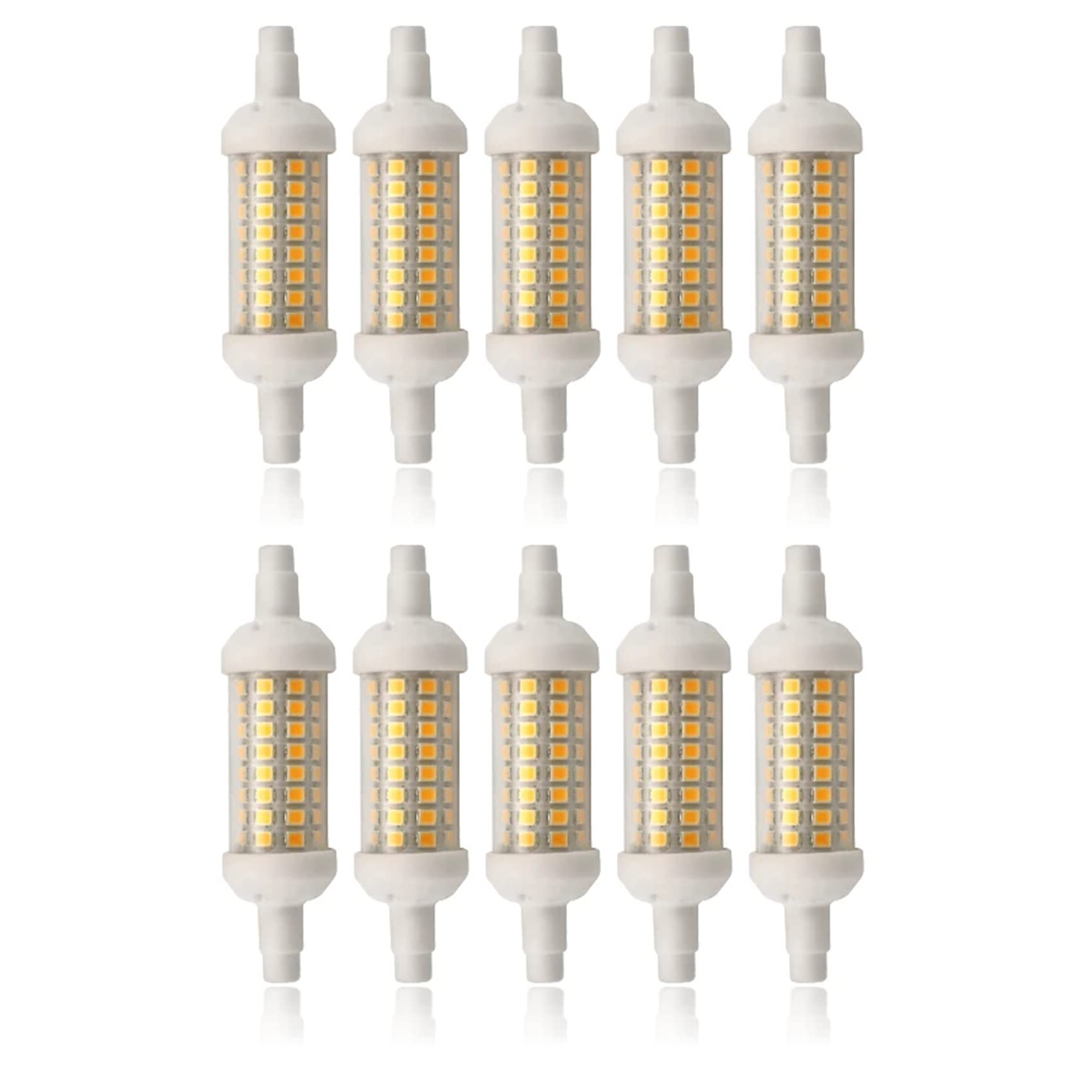 Żarówka LED 78MM R7S Możliwość przyciemniania 10W, żarówka liniowa LED 1000LM, odpowiednik halogenu 100W R7S, ciepła biel 3000K, 220-230V, typ J, 10 paczek,Cold white 6000k,10W 220V