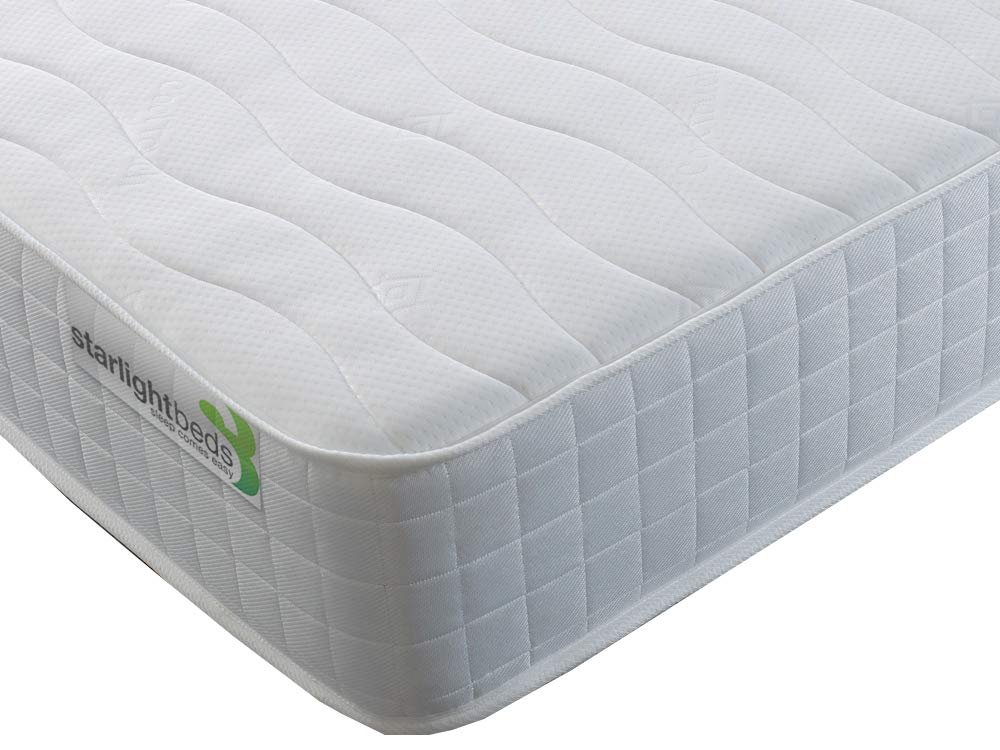 Starlight Beds Small Single Mattress. Sprung 9 Inch Deep Budget Small Single Mattress. Soft Firmness (2ft6 Small Single Mattress) 75cm x 190cm