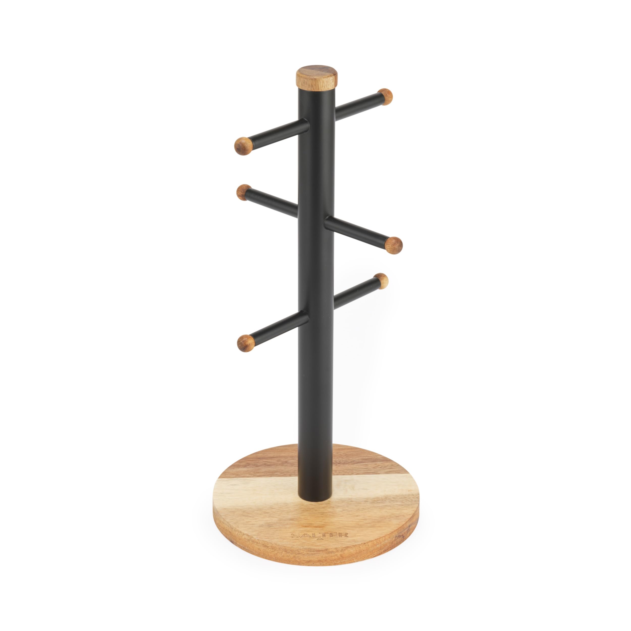 Salter Toronto Mug Tree, 6 Mug Holder, Black