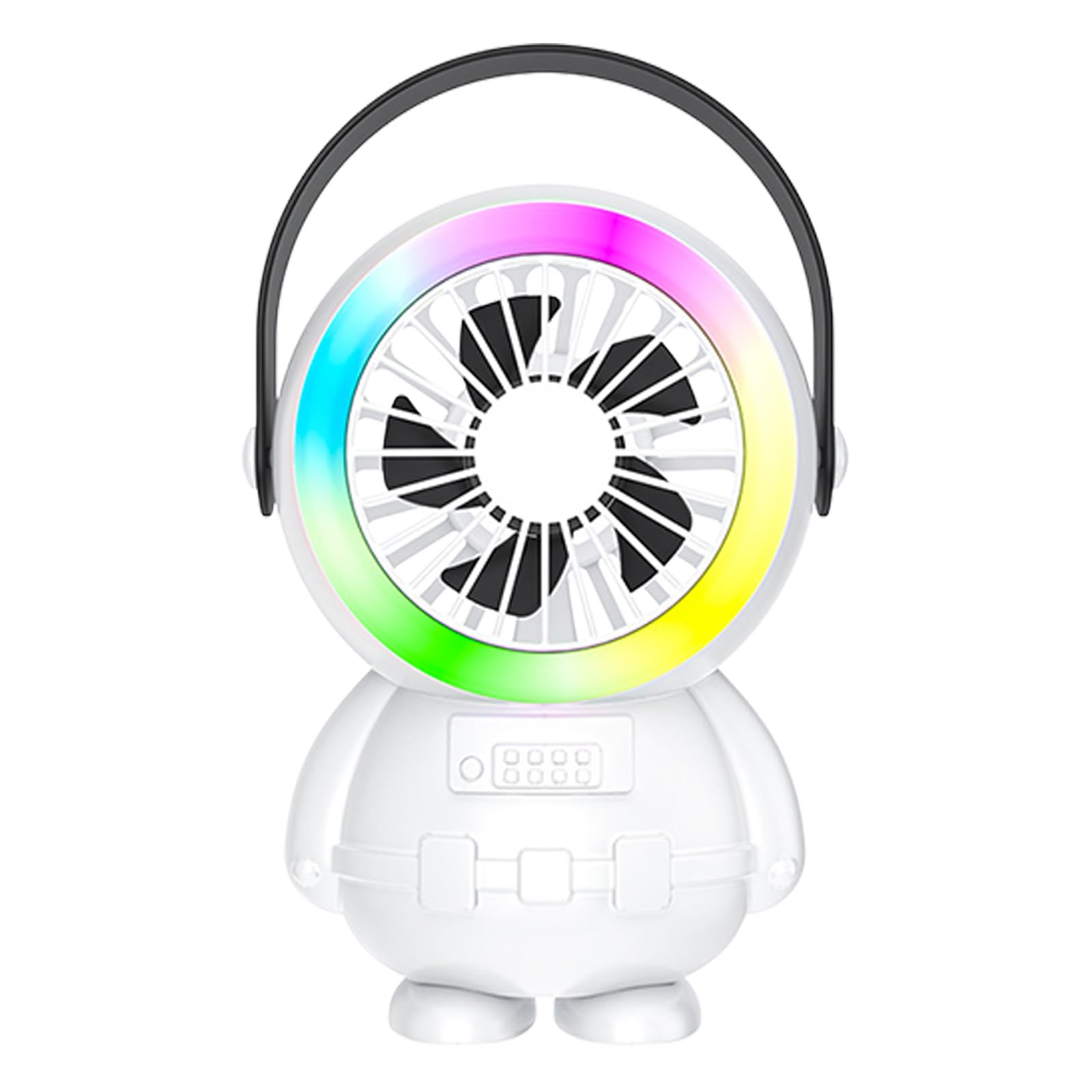 NRVTRE Powerful Rechargeable Portable Cooling Portable Desktop Fan with LED Light Low for Bedroom Dorm Camping Kitchen Lightweight Fan