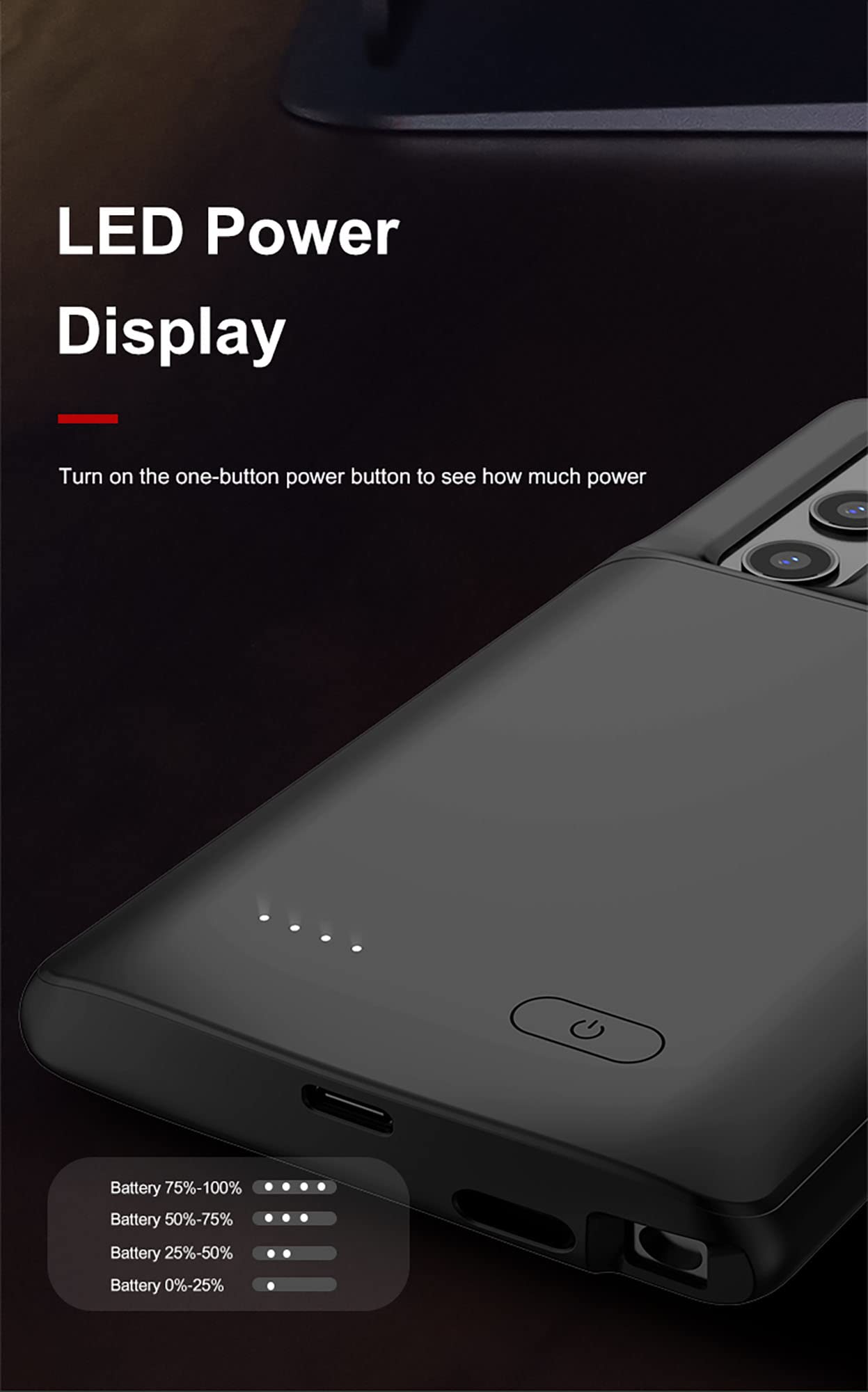 ELLENNE COVER BATTERIA PER SAMSUNG GALAXY S22 6.1" RICARICABILE 4700MAH | COVER CON BATTERIA INTEGRATA PER SAMSUNG GALAXY S22 6.1" BATTERY CASE CUSTODIA RICARICABILE SLIM SOTTILE 4700MAH