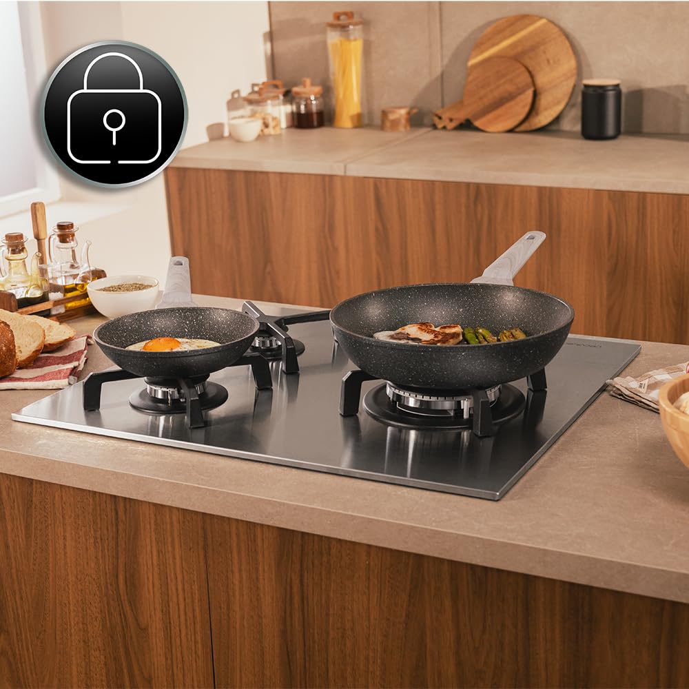Cecotec Bolero Squad G 3400S Stainless Steel 3 Burner Gas Hob 6.2kW, Cast Iron Grills, WOK Triple Crown Burner, Electronic Ignition, Valve Safety, Gas Accessory — view 7