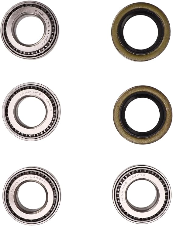 Front Wheel Hub Bearings Seal Kit 50892 G1, Cart Wheel Bearing Rebuild Kit, Complete Replacement for E - Z - GO TXT Gas Electric 1976 to Now, Includes 4 Bearings 2 Outer Rings