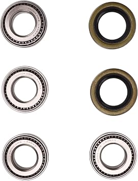 Front Wheel Hub Bearings Seal Kit 50892 G1, Cart Wheel Bearing Rebuild Kit, Complete Replacement for E - Z - GO TXT Gas Electric 1976 to Now, Includes 4 Bearings 2 Outer Rings
