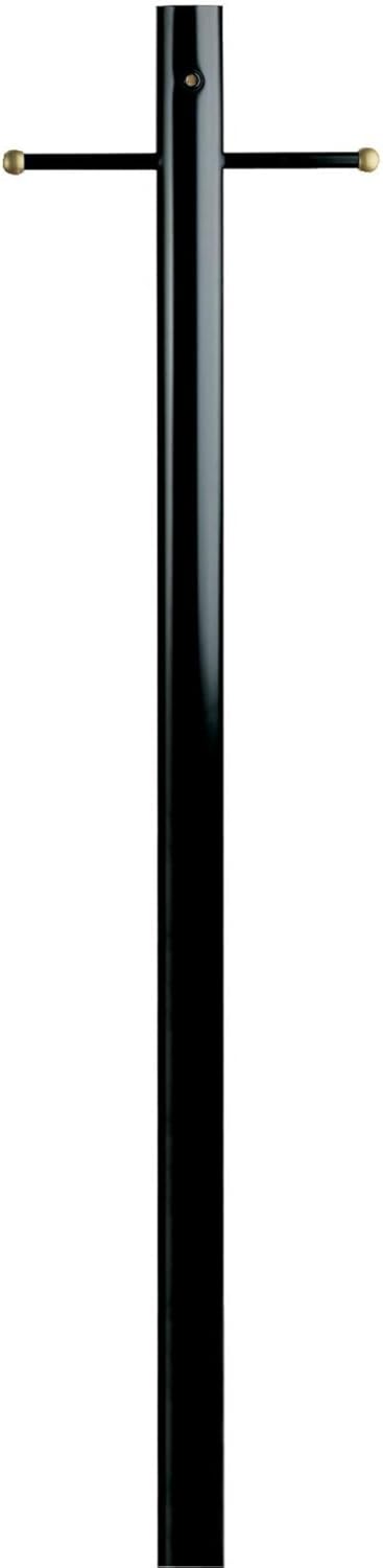 Westinghouse Lighting 6695500 Lantern Post with Ground Convenience Outlet and Dusk to Dawn Sensor, Black