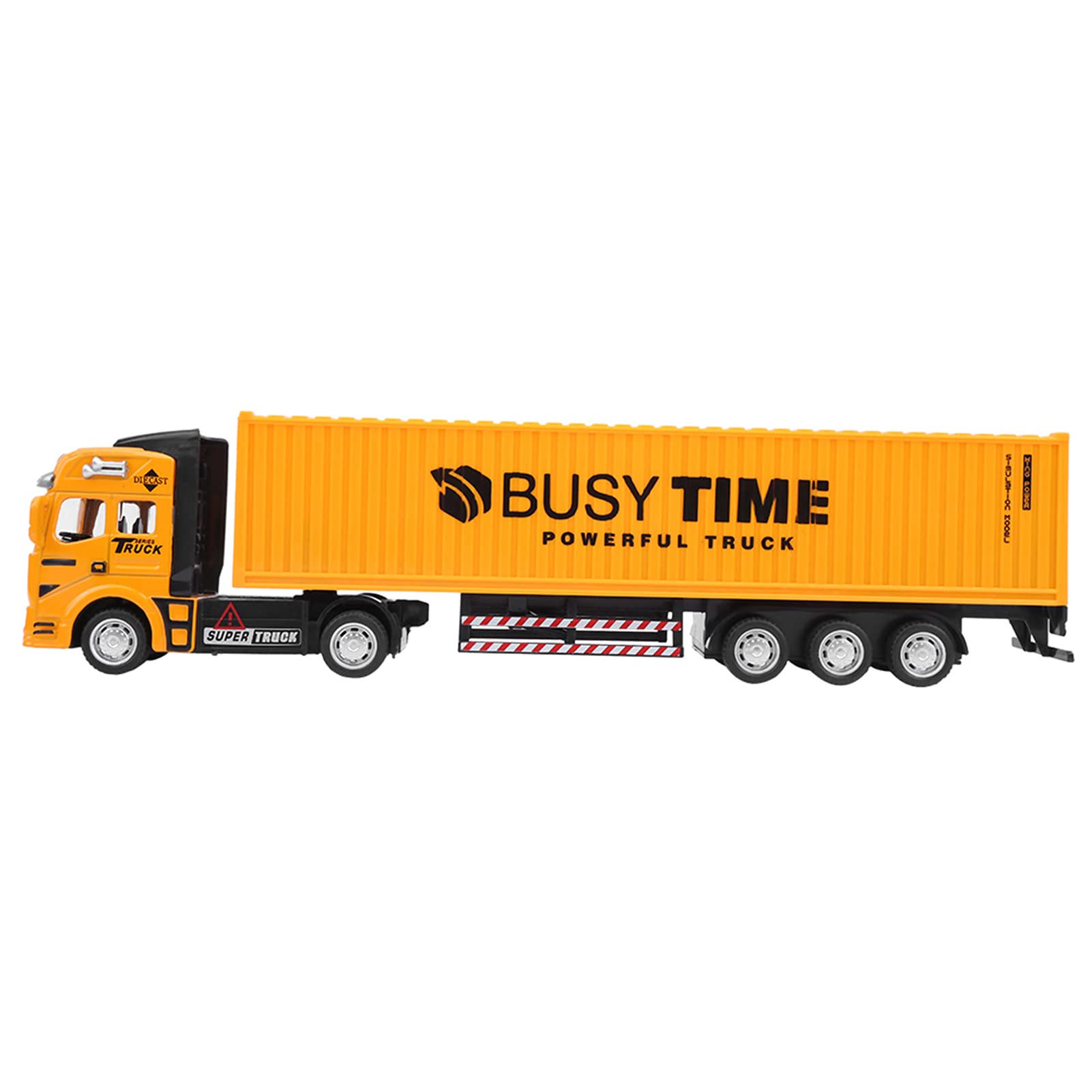 BSTCAR Container Truck Model Toy 1: 48 Alloy Car Model Toys Pull Back Vehicles Toy Cars,Simulation Cars Gifts for Boys Girls (Yellow) - Image 2