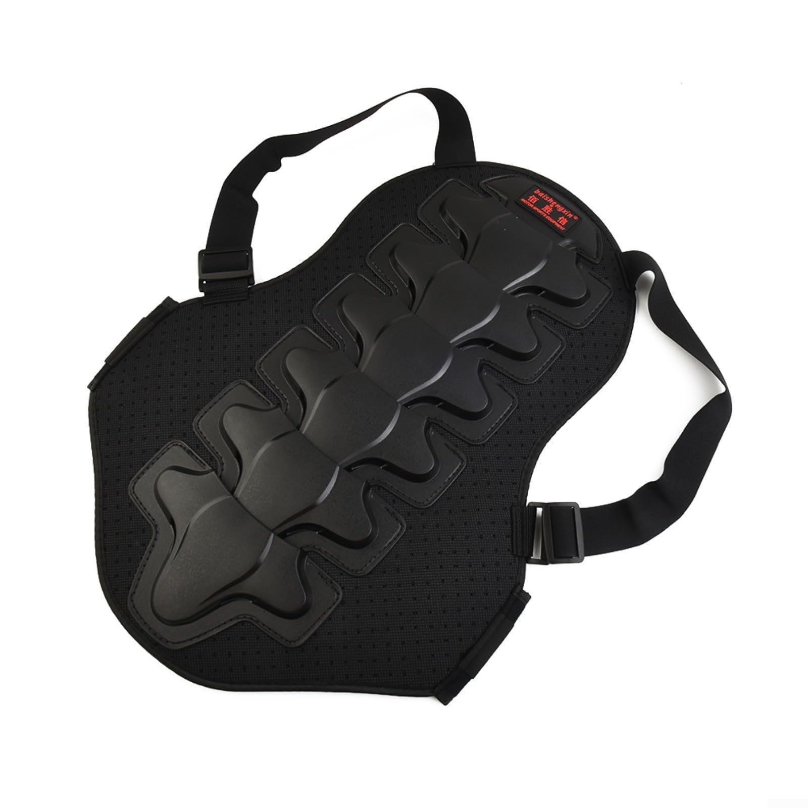 Protezione per la schiena per moto, protezione per la schiena per moto con scudo in plastica PE resistente agli urti e schiuma EVA traspirante per protezione dei fianchi della colonna
