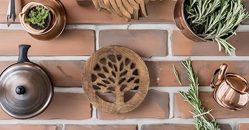 Miniatura 7 de Salvamanteles de madera hechos a mano para platos calientes, soporte para platos y ollas, almohadilla caliente para decoración de mesa de cocina y