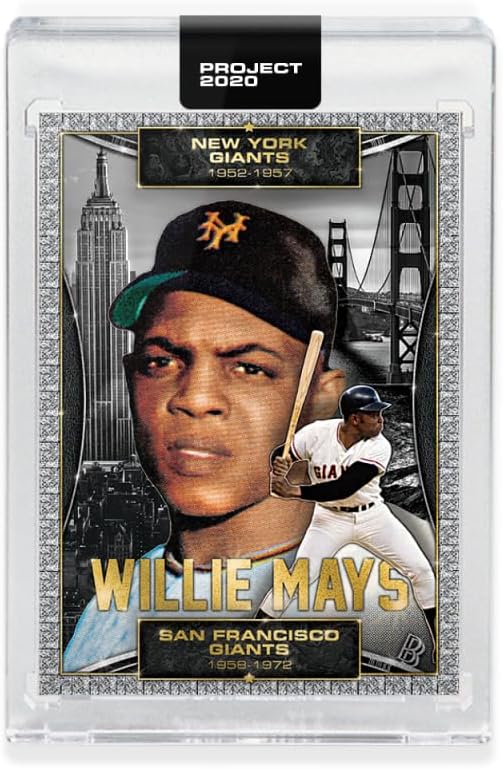 2020 Topps Project 2020 Baseball #309 Willie Mays San Francisco Giants Artist Ben Baller 1952 Topps Design