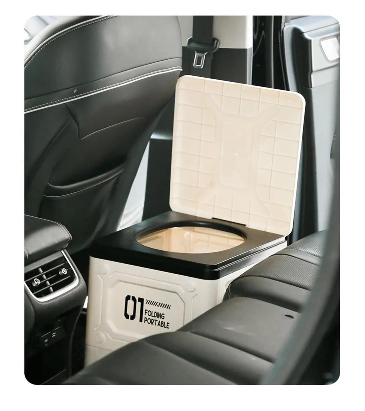 Inodoro Plegable Inodoro portátil Plegable for Exteriores, de plástico, antiolores, Ideal for Viajes en Coche, emergencias y Viajes por Carretera.