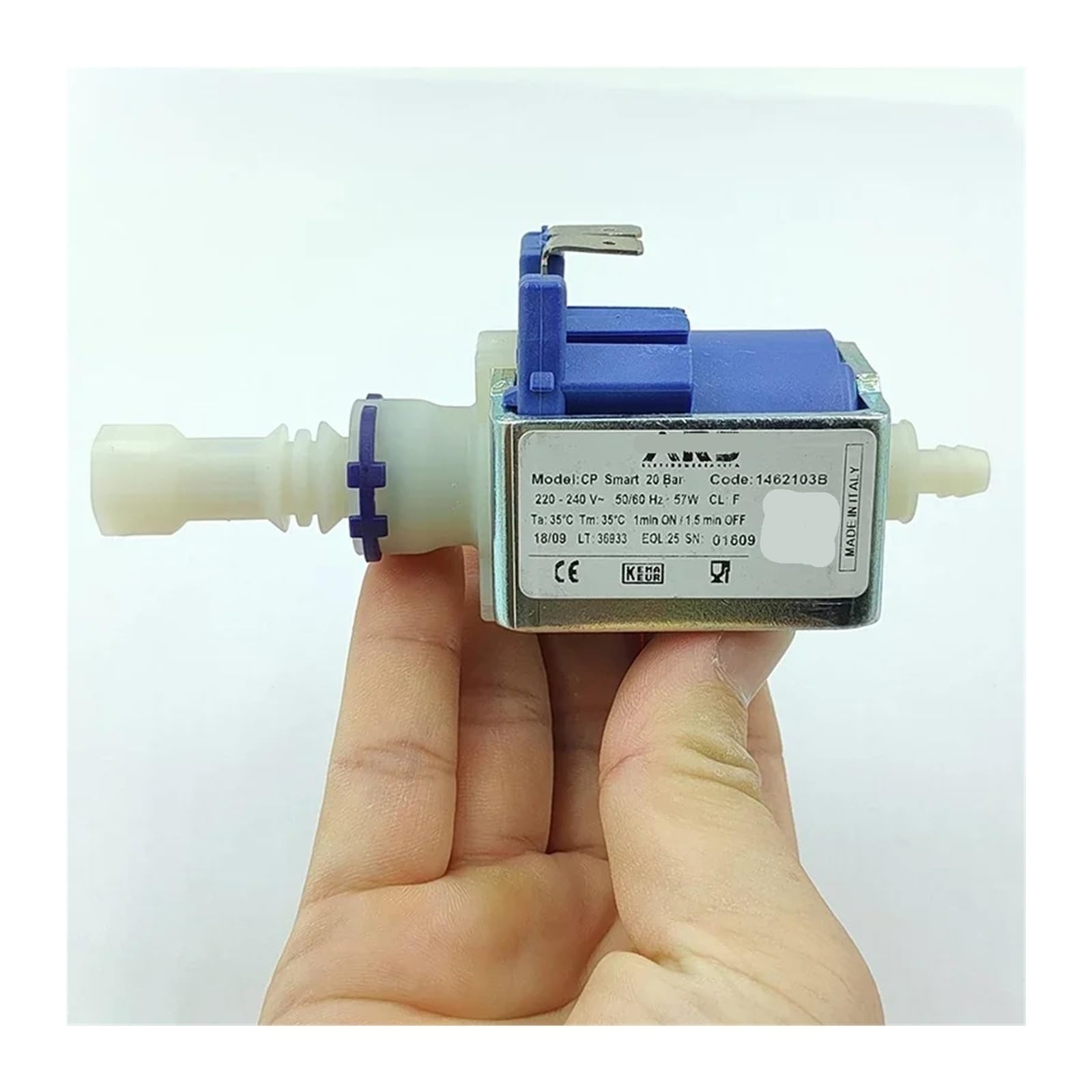 Kompatibel mit ARS, AC 220 V, 230 V, 240 V, 57 W, Mini-Elektromagnetpumpe, Kaffeemaschinenteile, Wasserpumpe, Kolbenpumpe CP Smart, 20 bar, Hochdruckdurchfluss