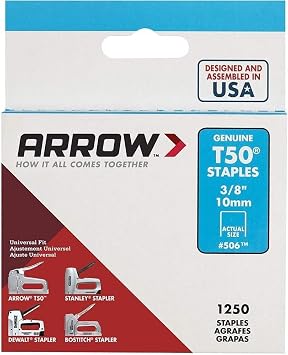 Arrow Fastener 50624SPTP 3/8 T50 Staples