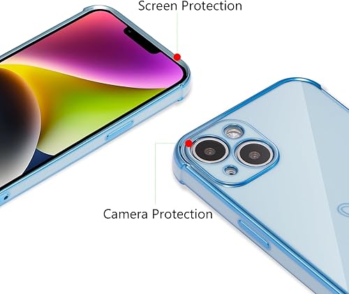 Miniatura 2 de ZTOFERA Funda diseñada para iPhone 13 de 6.1 pulgadas, bonito patrón de corazones de amor con borde chapado y protección para lente de cámara, para