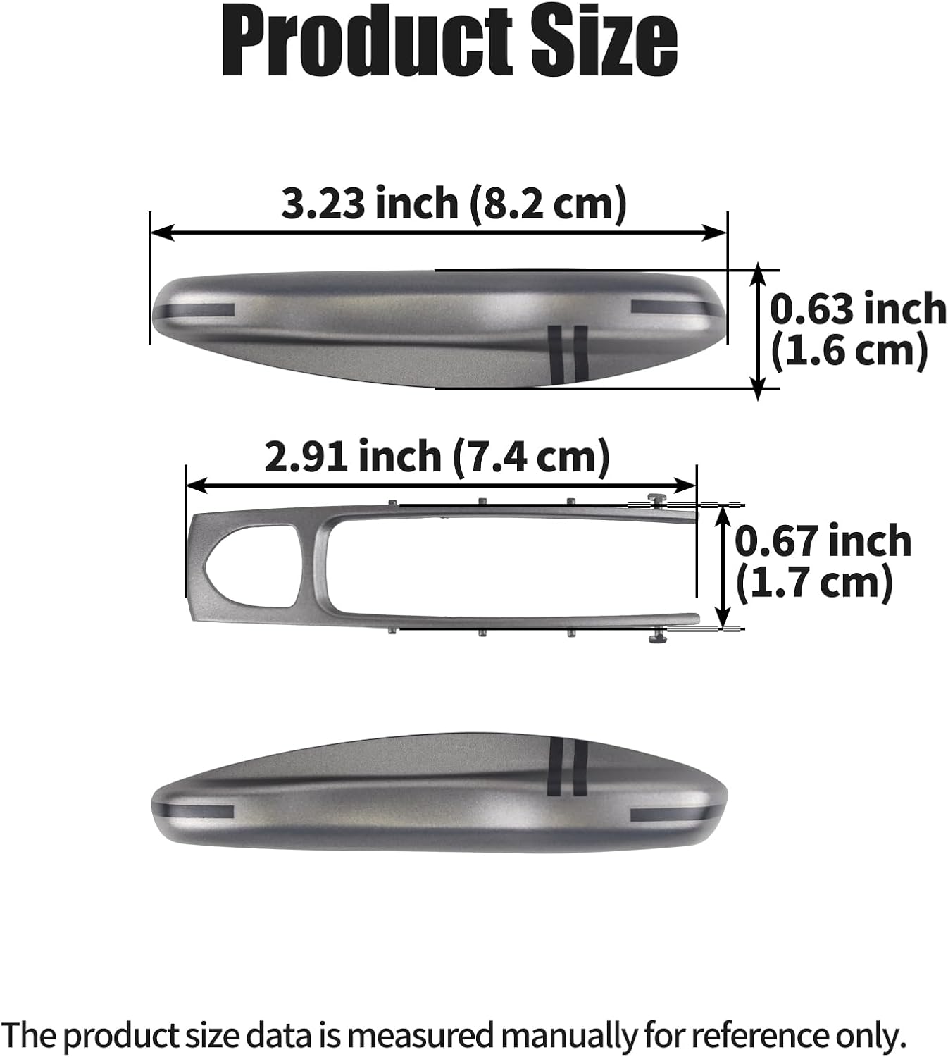 Space Gray Track Style Key Fob Cover Compatible with Porsche Cayenne 2018-2025 Panamera 2017-2024 911 2019-2023 Taycan 2019-2024 Compatible with Porsche Key Cover