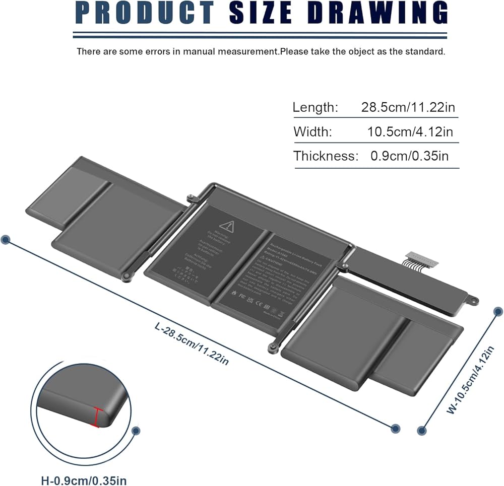 Amazon.com: TREE.NB A1502 Battery Replacement, A1582 A1493 Battery