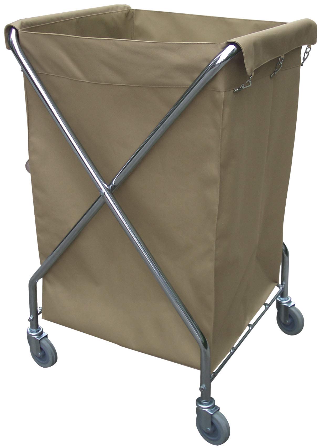 Chiner - Carro Lavandería 220L | Acero Inoxidable | Nylon y Poliéster Resistente | 4 Ruedas Giratorias | Plegable, Material: Nylon