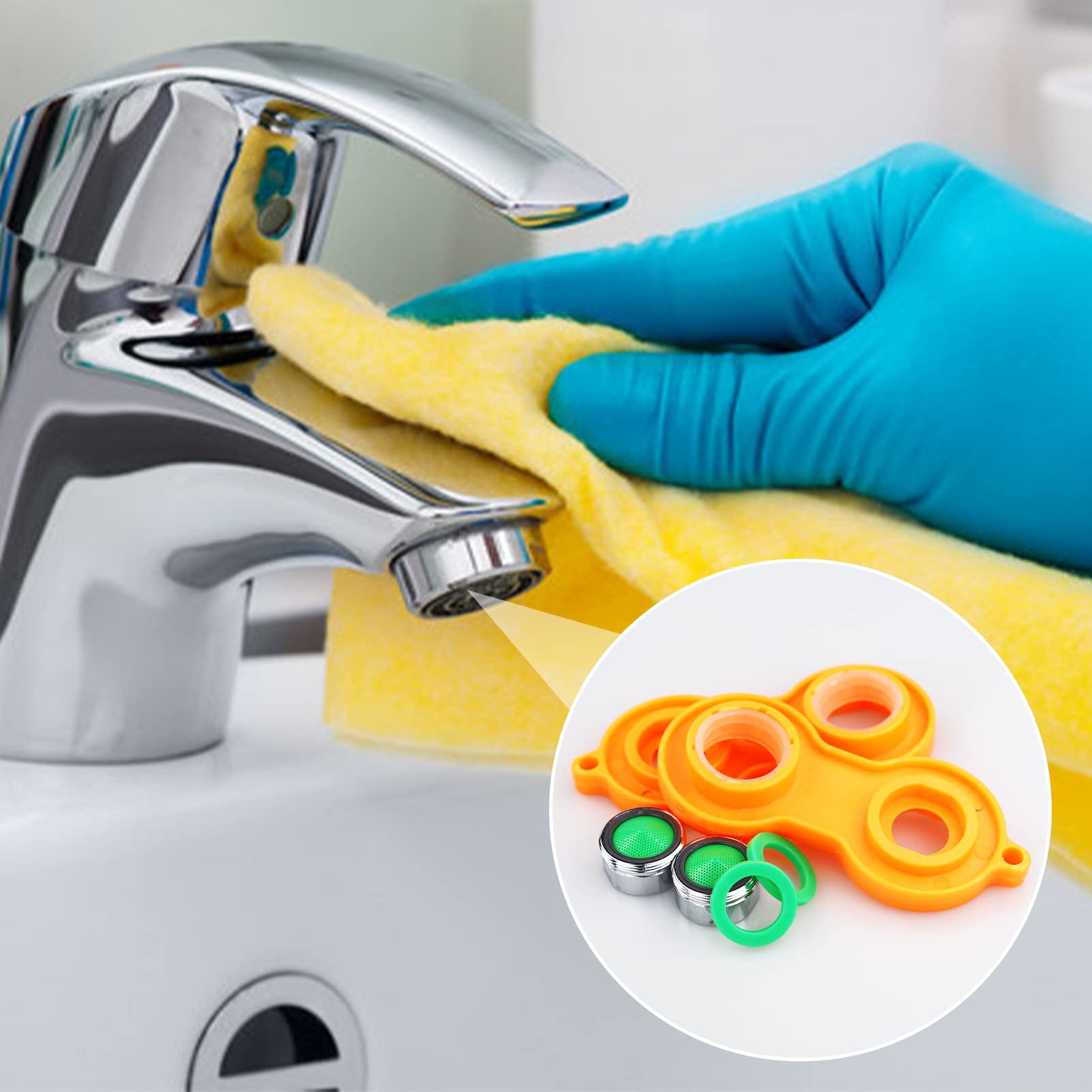 Aeratori Per Rubinetto SURFOU - Set 10 Pezzi M24, Risparmio Idrico, Con Filtri E Strumenti