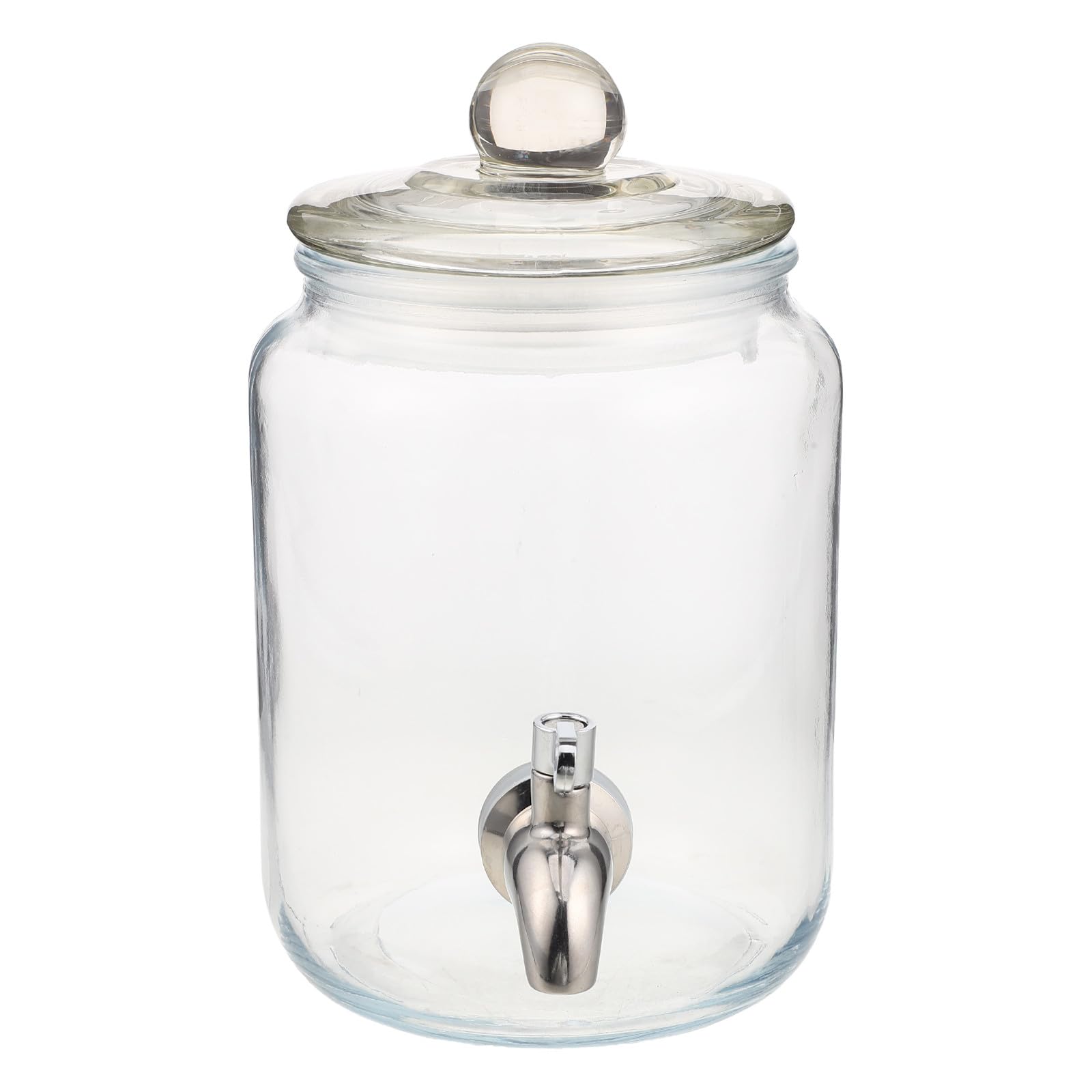 OUNONA Getränkespender aus Glas | Luftdichter Deckel & Edelstahl-Zapfhahn | 1,5 l / 0,4 Gallonen Glas-Getränkespender | Ideal für Limonade, Wasser, Saft, Hochzeiten, Partys, Picknicks und Zuhause