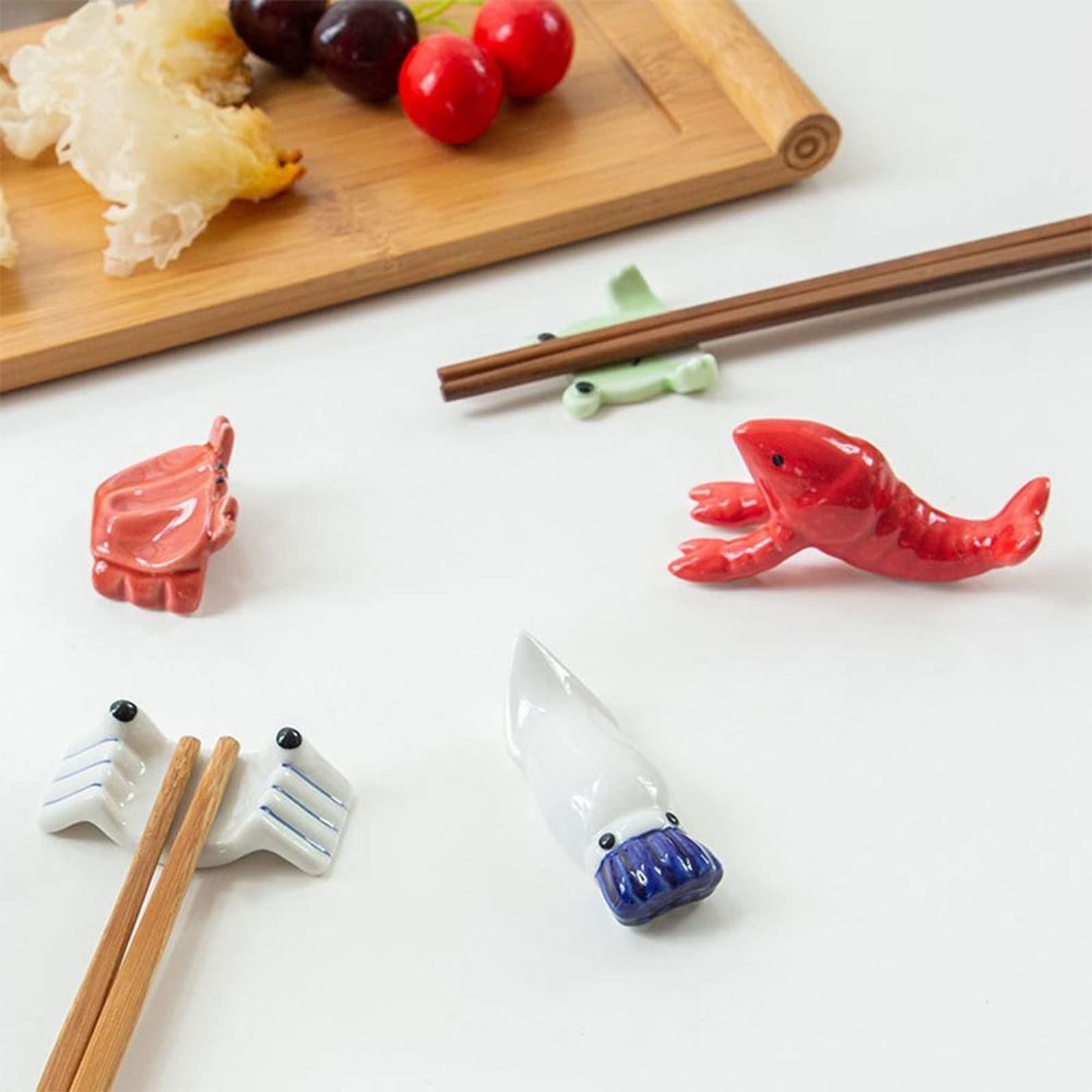 Repose-Baguettes, Support à Baguettes en céramique, Lot de 4, pour Restaurant, Salle à Manger et Cuisine.