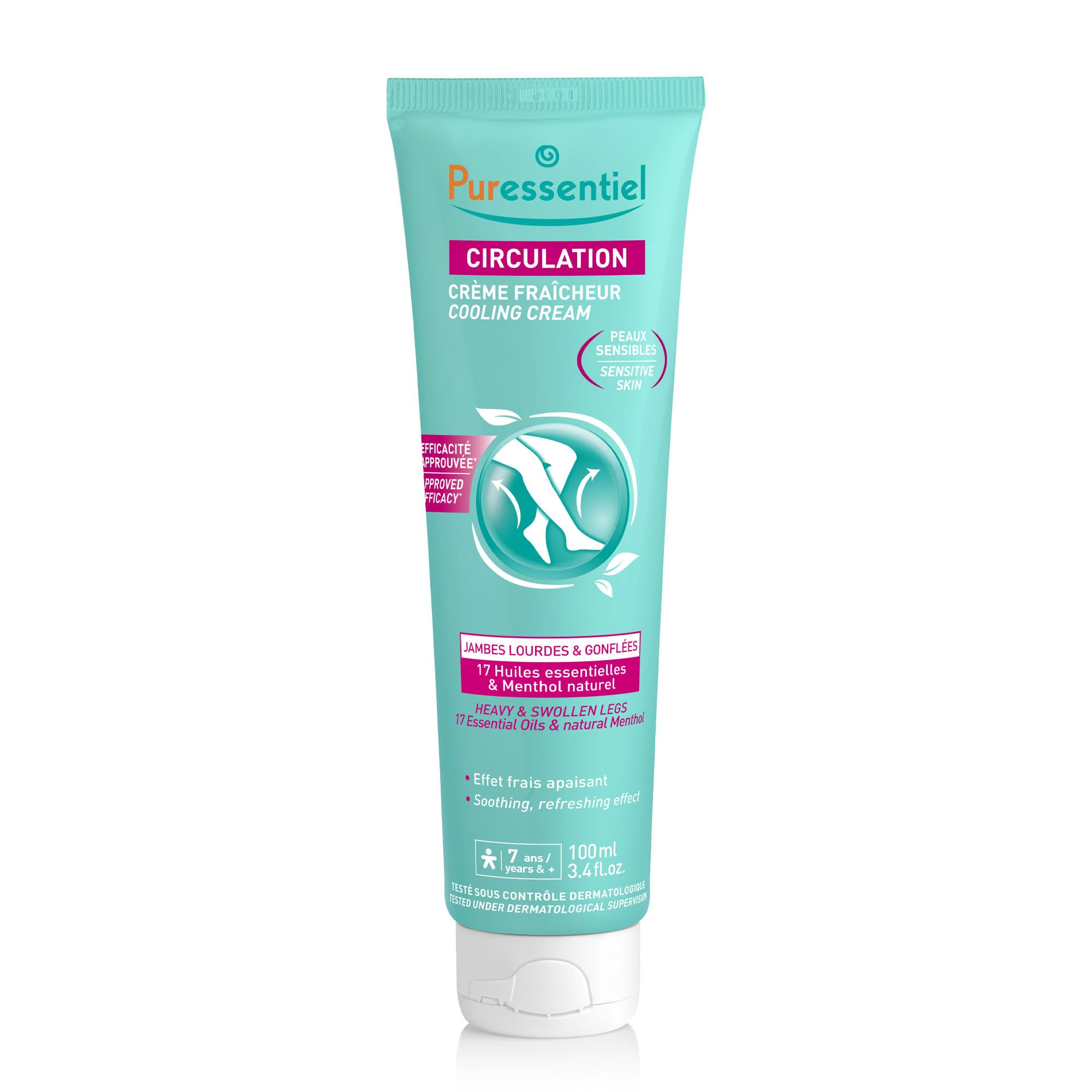 Puressentiel Cooling Leg Cream for Heavy & Tired Legs 100 ml 7 years+