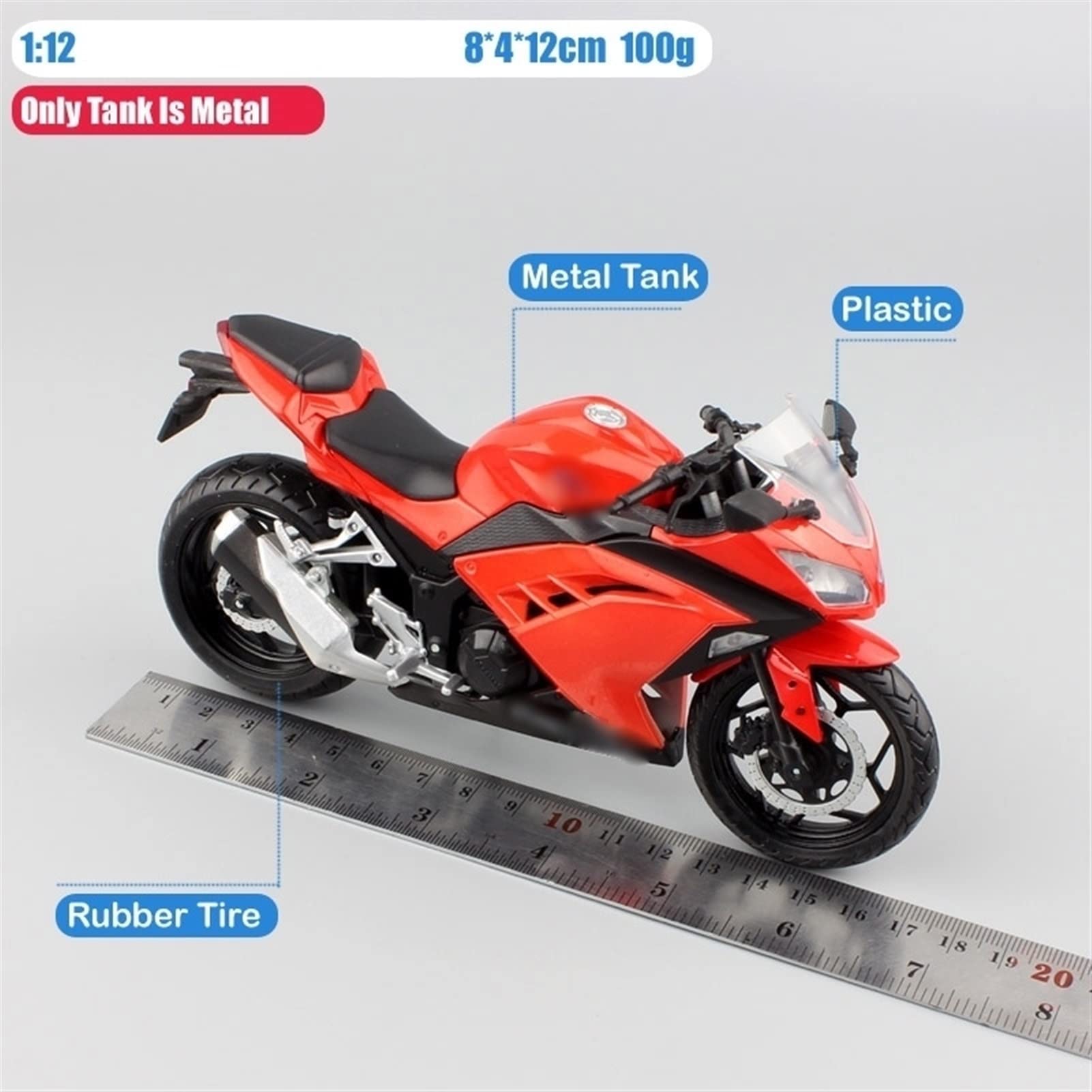 1:12 Für Kawasaki Für Ninja 300 EX300 ZX3R Rennen Motorrad Maßstab Spielzeug Fahrrad Diecasts Spielfahrzeuge Modell Miniatur Kind Geschenke