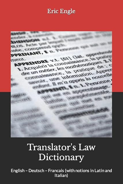 Portada de Translator's Law Dictionary: English – Deutsch – Francais : 2