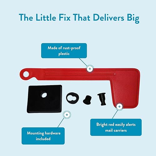 Miniatura 4 de Architectural Mailboxes Plastic Mailbox Flag Replacement Kit, Red