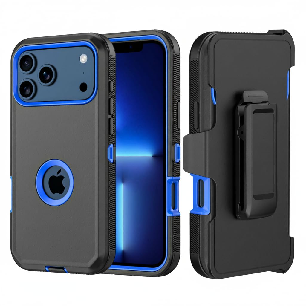 Phone Case for iPhone 17 Pro Case,Heavy Duty Hard Shockproof Armor Protector Case Cover w…