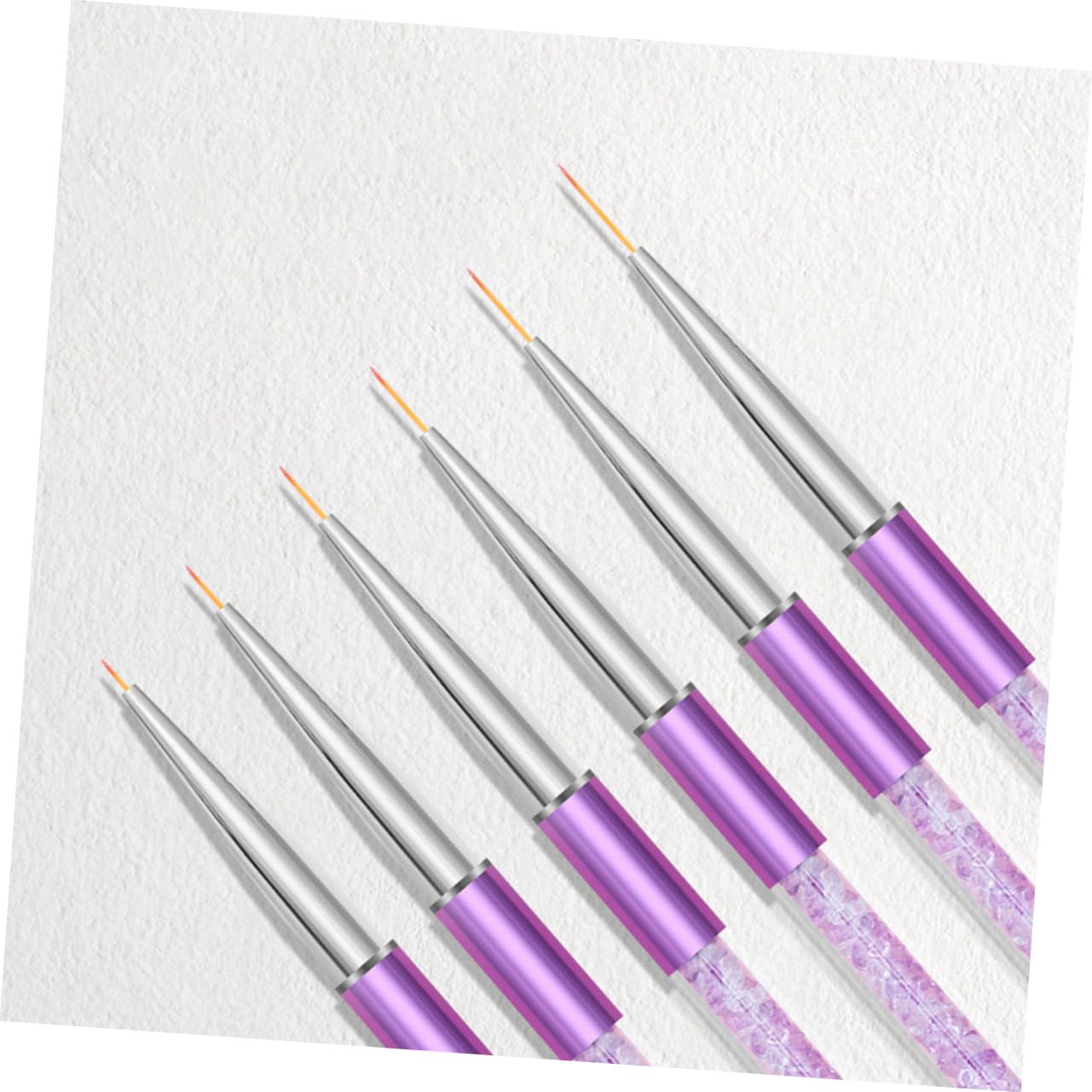Healvian 3 Set Di Penne Per Nail Art Linee Di Trazione Design Per Unghie Penne Con Estremità in Metallo Pennelli Per Manicure Strumenti Per Nail Art Set Da 6 Pezzi*3