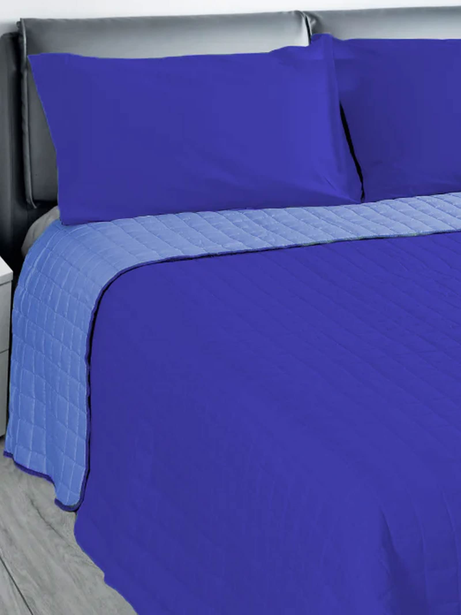 Couette en deux couleurs FLASH BICOLOR anti-froid pour lit simple confortable bleu