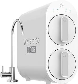 Waterdrop G2P600 Umkehrosmose-Wasserfiltersystem, 8000 Liter, 2:1 Reinwasser, Tanklos, Entkalkungsanlage RO System unter der Spüle