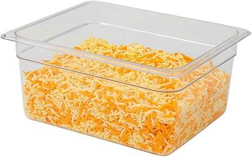 Restaurantware Met Lux - Contenedor de almacenamiento de alimentos de tamaño 12, caja de prueba de profundidad de 1 6 pulgadas, medidas graduadas