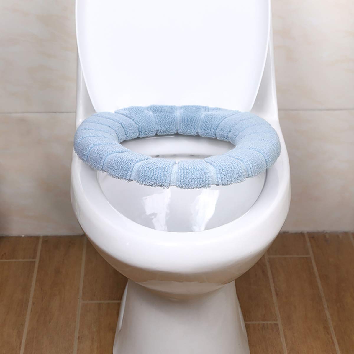 Housse Siège WC Douce Lavable | Lot De 2 | 43x37 Cm | Ours Bleu | Hiver Chaud