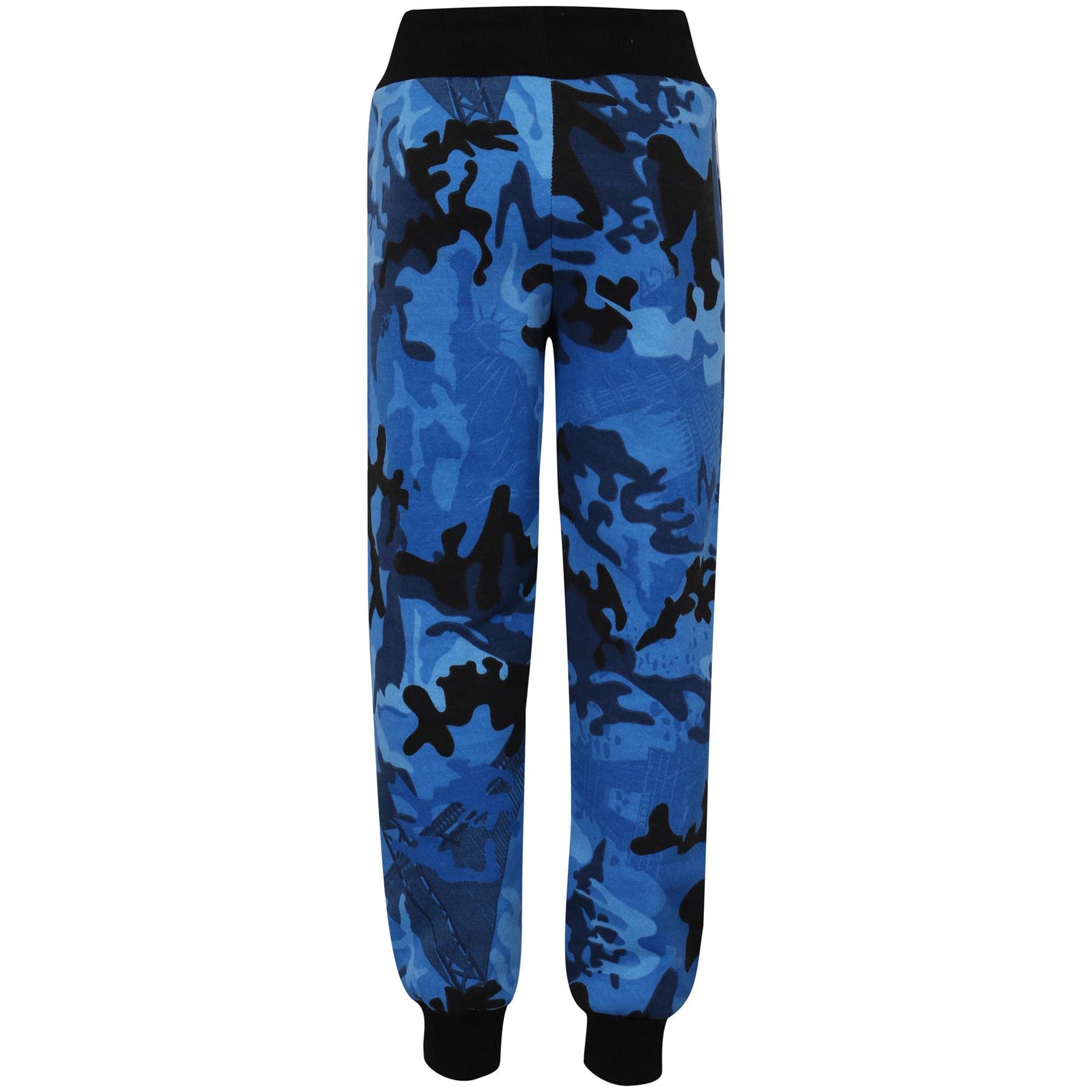 A2Z 4 Kids Chándal unisex de cuello redondo de forro polar para niñas y niños - T.S Plain Jumper 108 Camo Blue 13