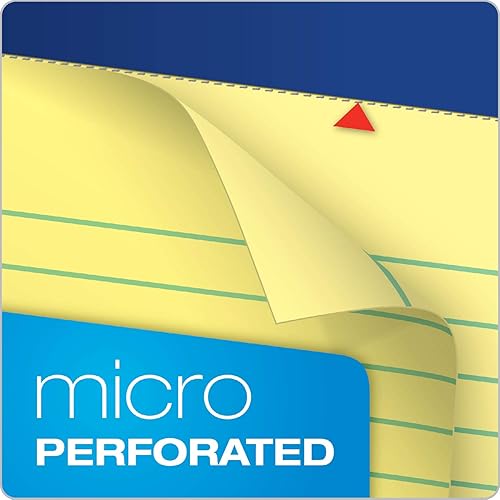 Miniatura 4 de Ampad 20222 Bloc de escritura perforado, 8 12 x 11 34, canario, 50 hojas (paquete de 12)