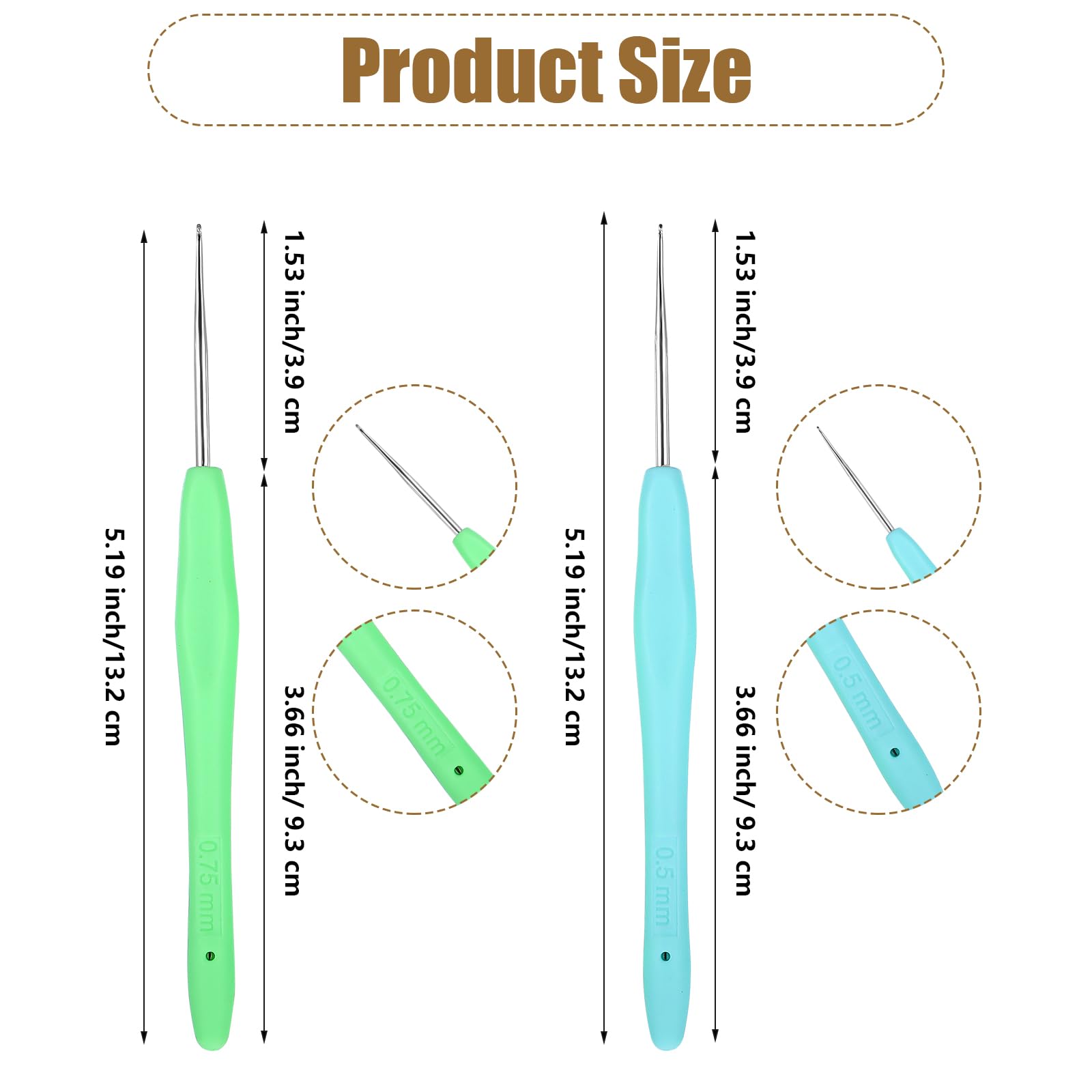 Susan Bates Crochet Hook Plastic, Size L11/8mm