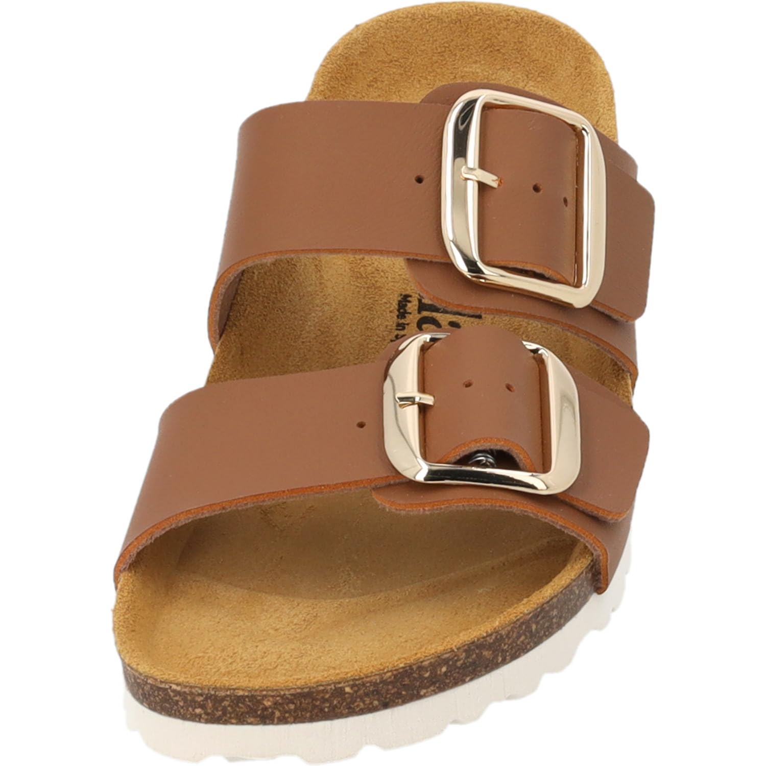 Palado Pantoletten Damen Samos GS - bequeme Sandalen Made in Spain - Hausschuhe mit dämpfendem Kork-Fußbett - modische Sommerschuhe