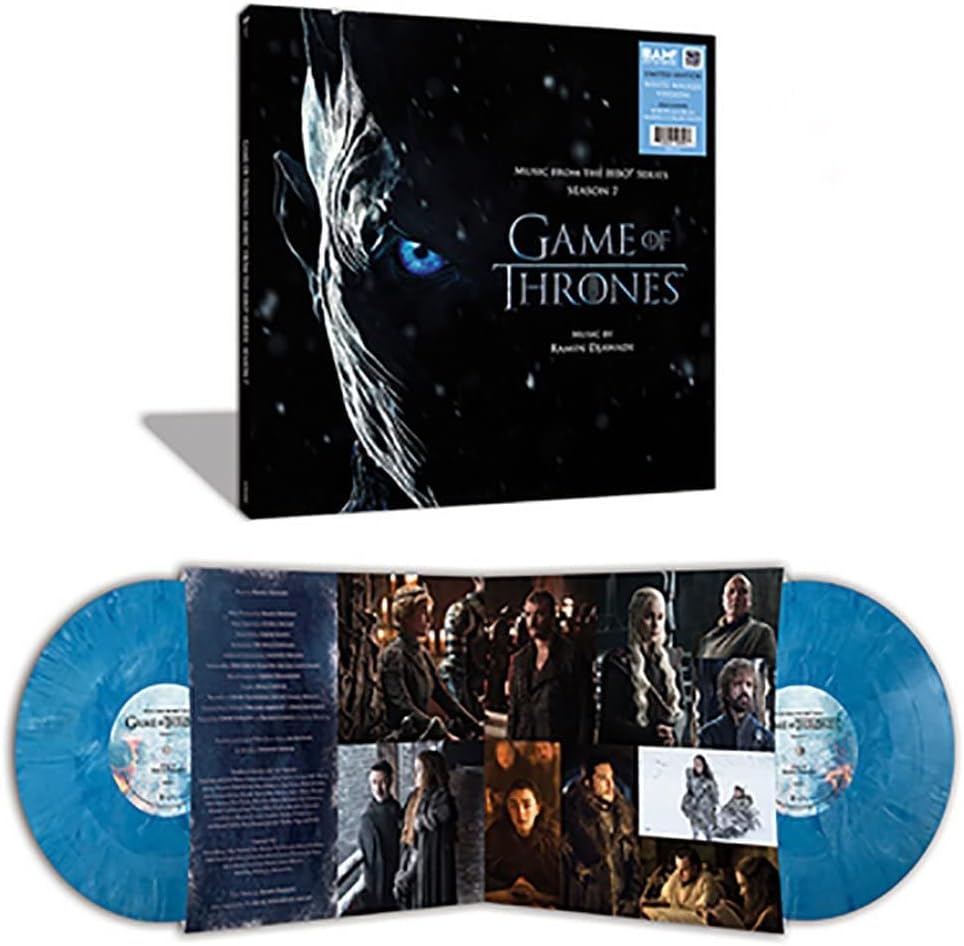 Game Of Thrones Season 7 Exclusive White and Blue Marble 2XLP vinyl [vinyl] Ramin Djawadi