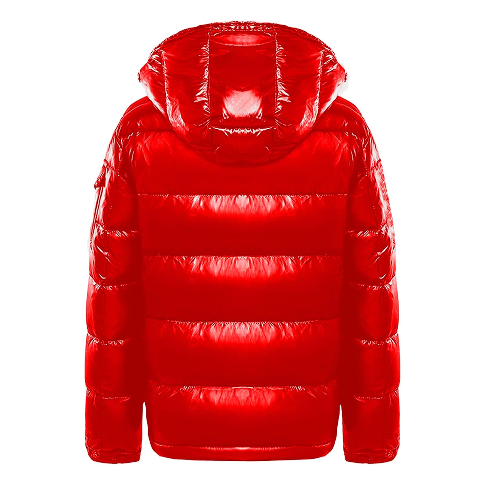 Giacca Trapuntata da Uomo Giacca Invernale con Calda Imbottitura Giacca con Cappuccio Antivento Collo Alto Zip Intera Giacche Outdoor con Tasche Giacca Sportiva