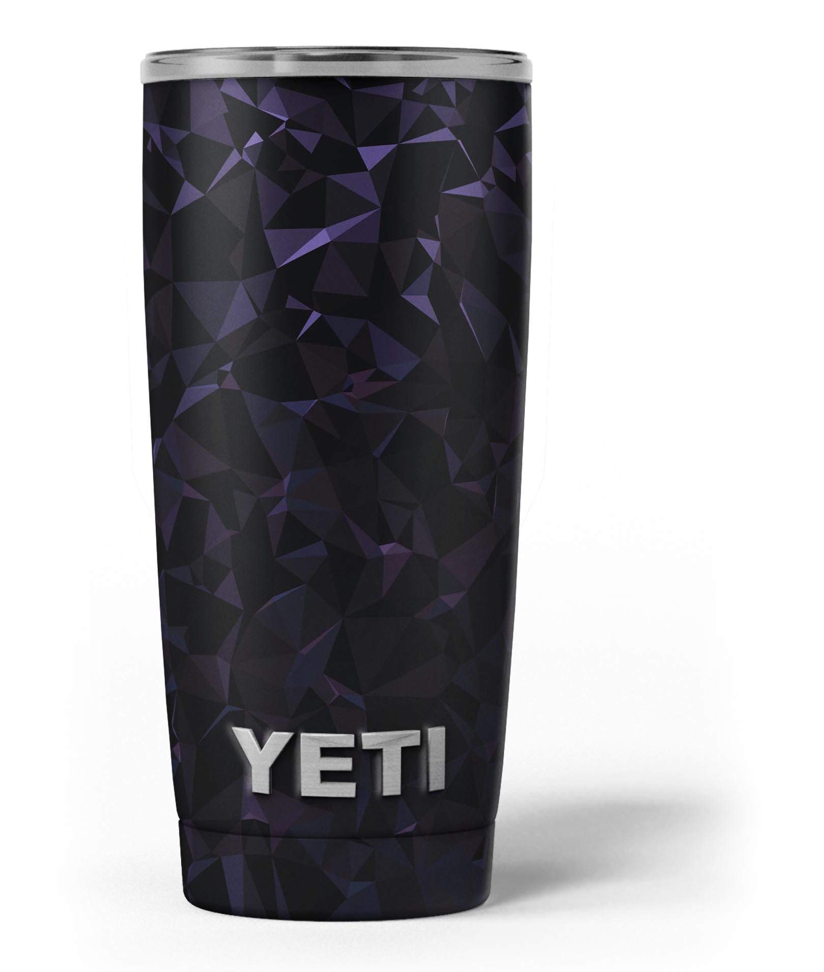 Design Skinz Dark Blue Geometric V21 - Skin Decal Vinyl Wrap Kit Compatible with The Yeti Rambler Cooler Tumbler Cups