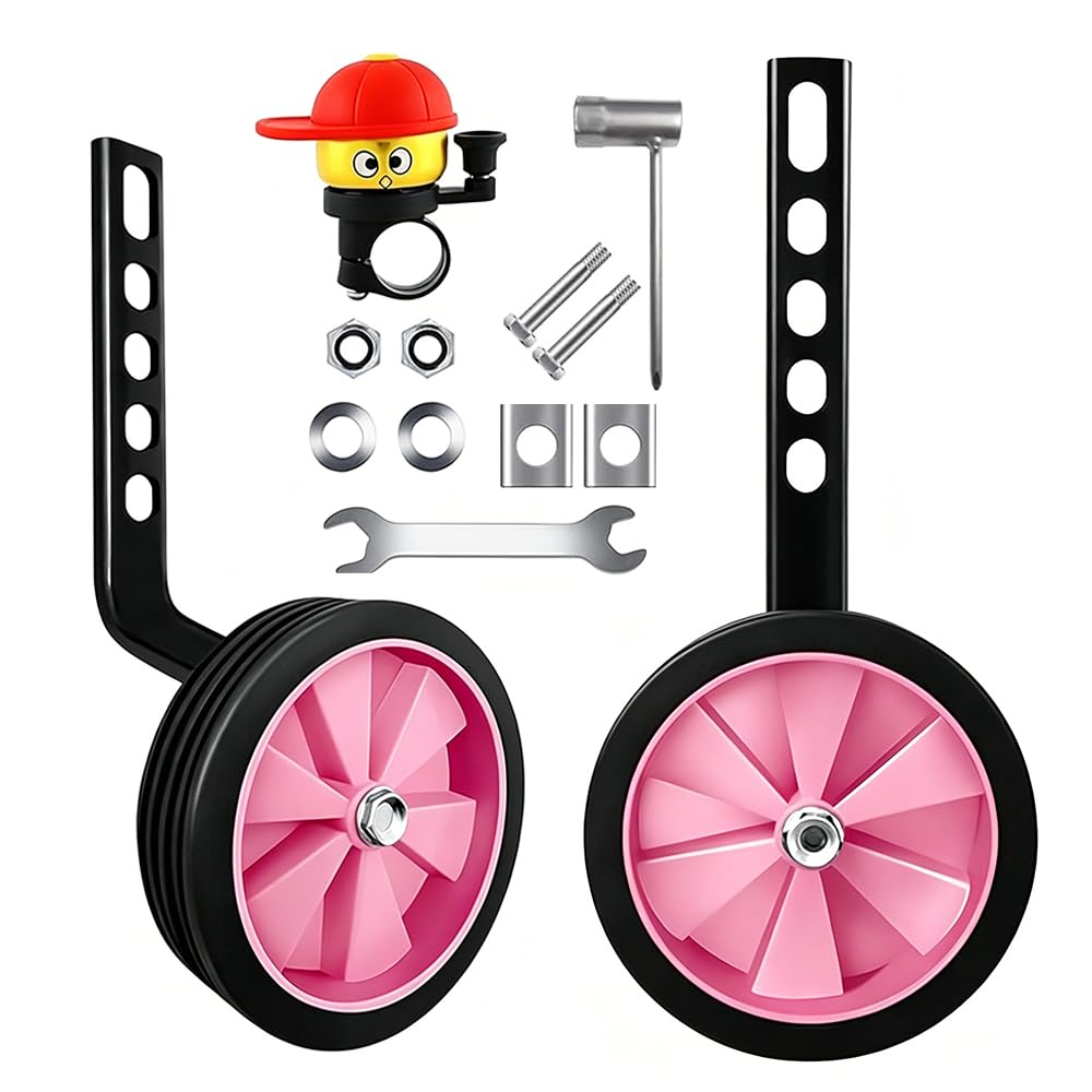 Ruote Ausiliarie Per Biciclette, Ruote Da Allenamento Per Bicicletta, Rotelle Bici Bambino, Ruote Bici Bambino, Rotelline Per Bici Bimbo Per Bici A Velocità Singola Da 12 14 16 18 20 Pollici