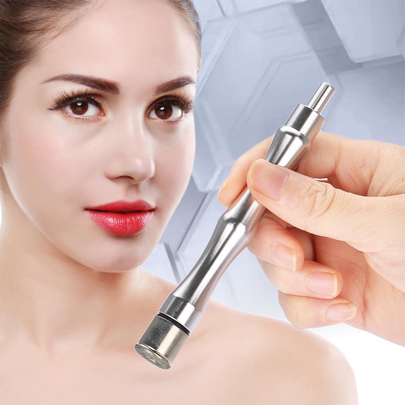 Cabezales de microdermoabrasión de diamante, puntas de repuesto de microdermoabrasión con mango de filtro de acero inoxidable, juego de accesorios de máquina de belleza para cuidado facial