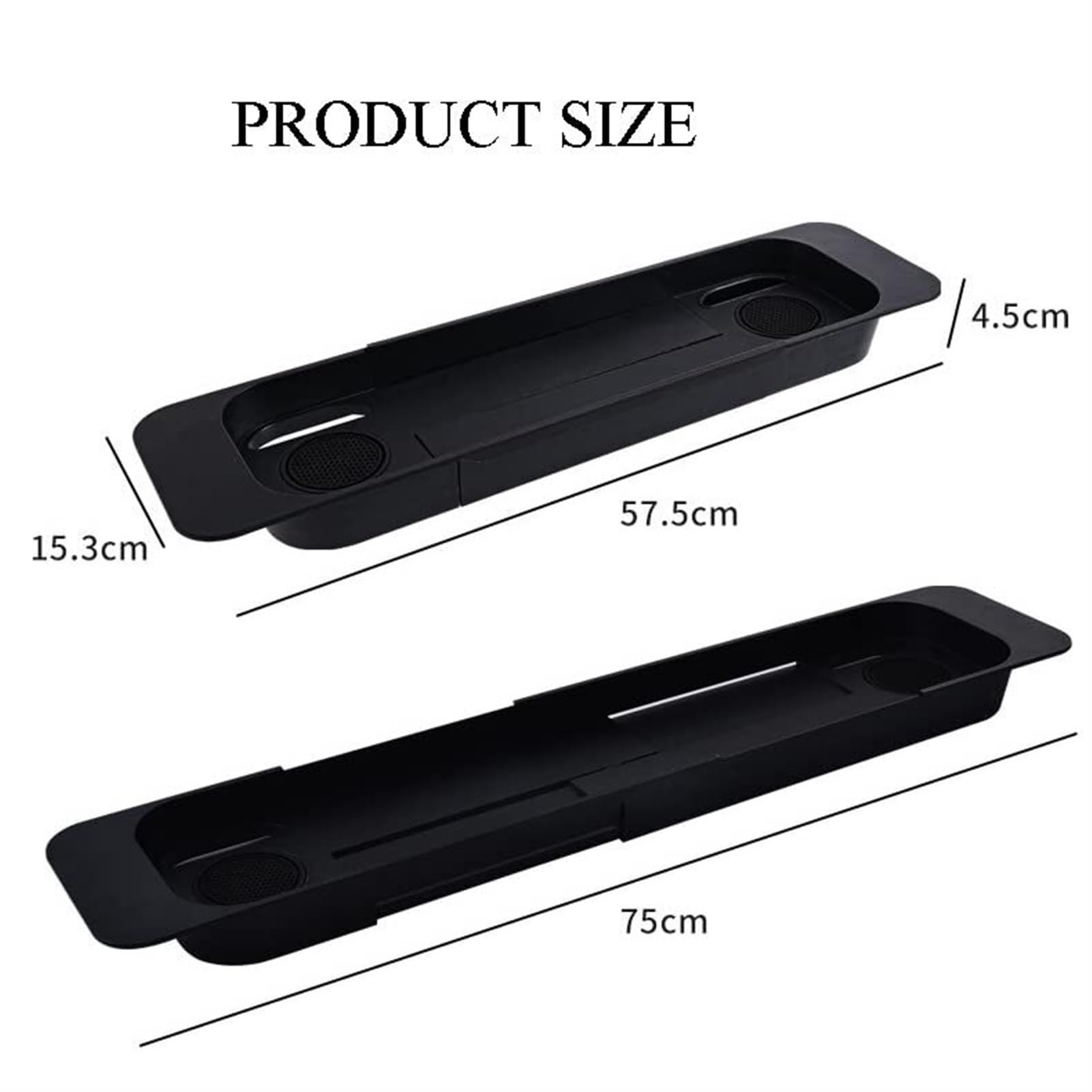 Bandejas para bañera, Estante expandible para baño, Bandeja Ajustable de plástico para bañera, Soporte Multifuncional para bañera, Estante de Almacenamiento para jabones y Toallas