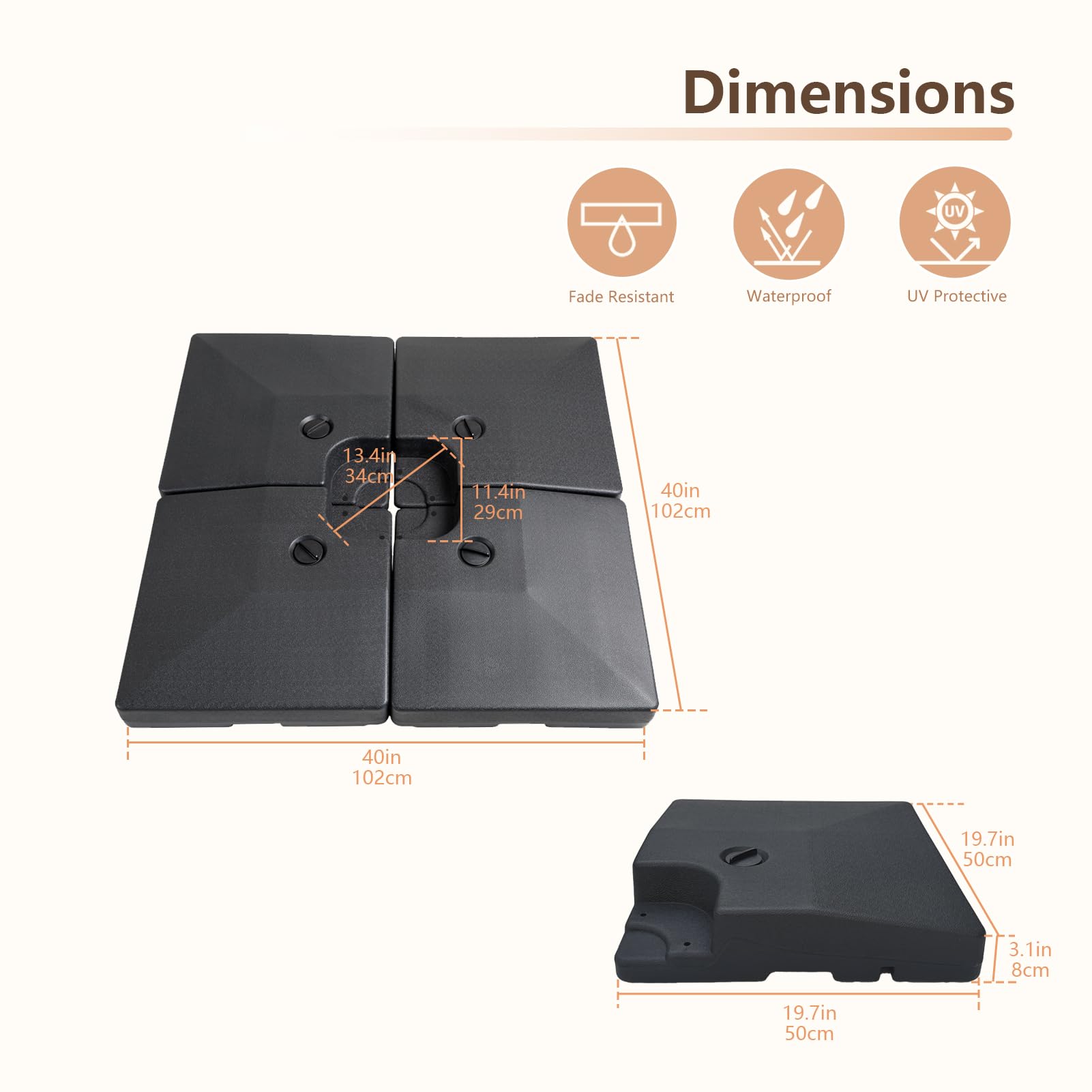 c-hopetree patio umbrella base weight set Amazon.com : C-Hopetree 4 Piece Heavy Duty Base Weights Stand for Offset  Cantilever Outdoor Patio Umbrella, 356 lb with Water and Sand Mixed, Black  : Patio, Lawn & Garden