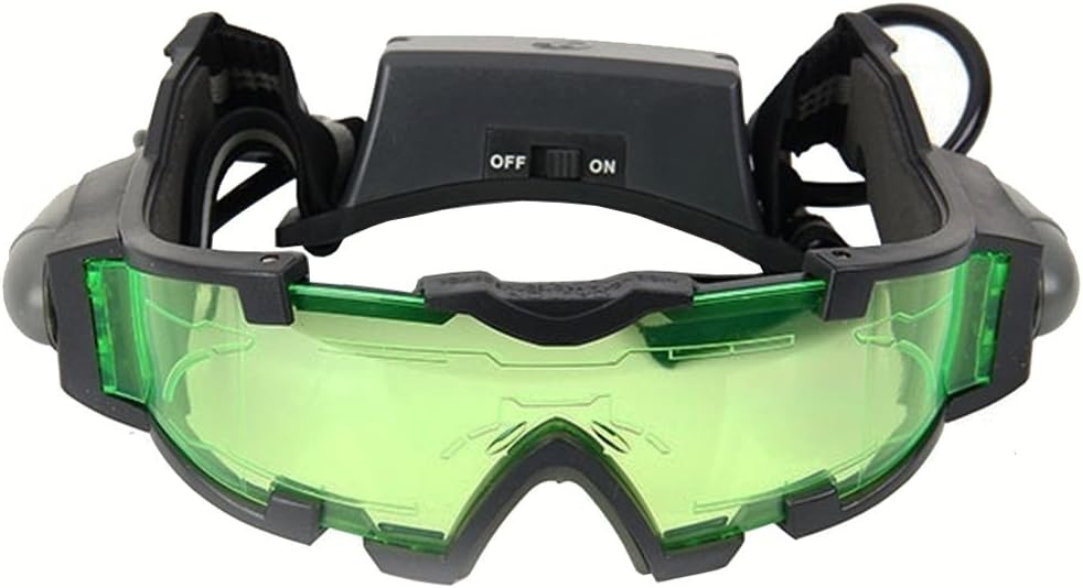 Night Vision Goggles Adjustable Spy Gear Night Mission Goggles with Flip-Out Lights Green Lens Protect Eyes Children's Day Gift