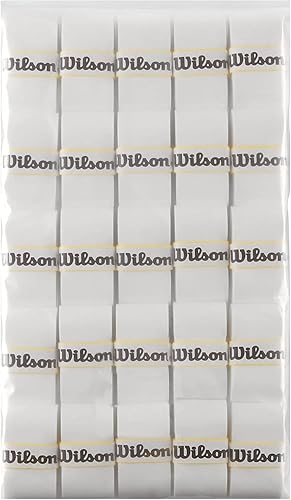 WILSON Pro Overgrip Comfort - Paquete de 25 - Blanco - Menos por agarre que un paquete de 30